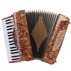 Rossetti Piano Accordion 72 Bass 34 Keys 5 Switches Tiger Stripes