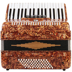 Rossetti Piano Accordion 72 Bass 34 Keys 5 Switches Tiger Stripes