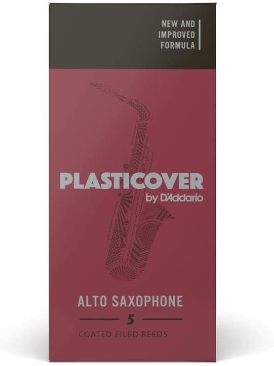 Rico Plasticover Alto Saxophone Reeds, Strength 4.0, 5-pack