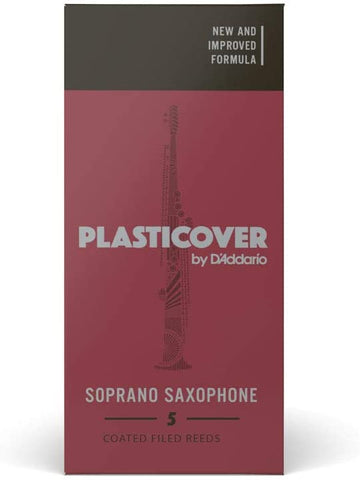 Rico Plasticover Soprano Saxophone Reeds, Strength 2.5, 5-pack