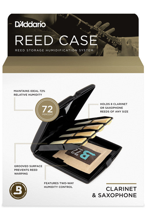 Rico Multi-Instrument Reed Storage Case with Humidity Control Pack for all Clarinets and Saxophoneophones 