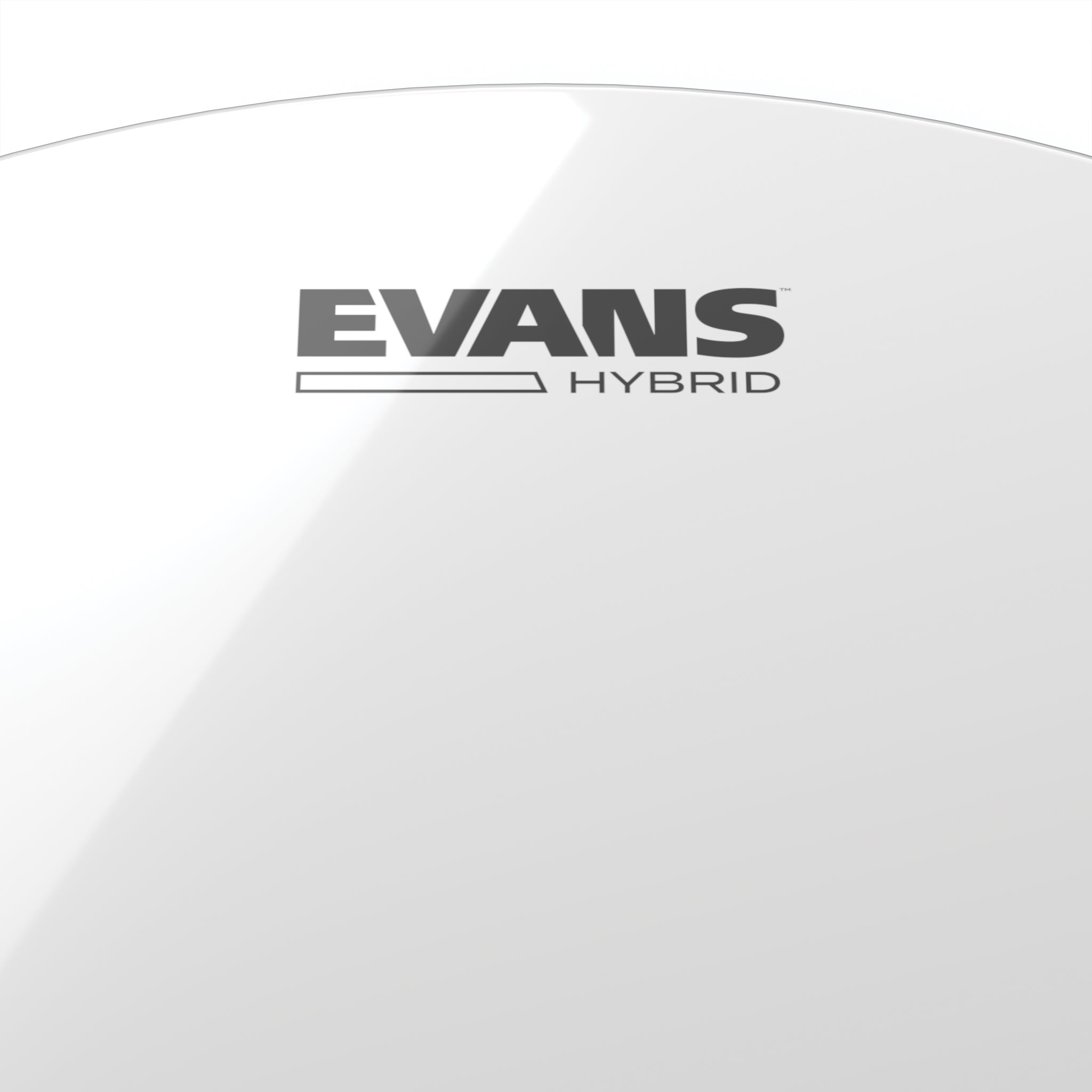 Evans Hybrid White Marching Snare Drum Head, 14 Inch