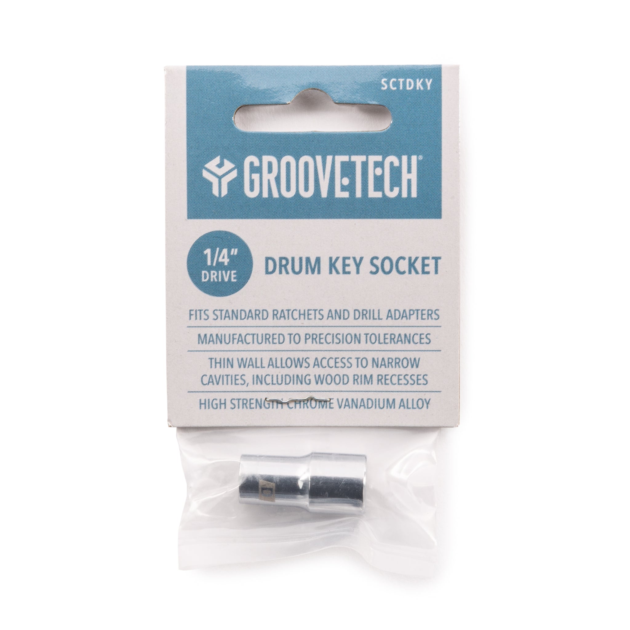 Dunlop SCTDKY Groovetech 1/4 In Drive Drum Key Socket