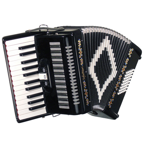 SofiaMari 26 Key 48 Bass 3 Switches Piano Accordion Black