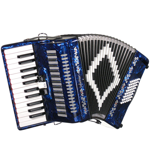 SofiaMari 26 Key 48 Bass 3 Switches Piano Accordion Blue