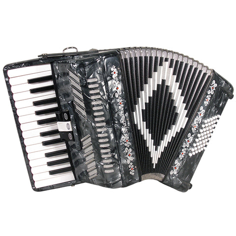 SofiaMari 26 Key 48 Bass 3 Switches Piano Accordion Grey