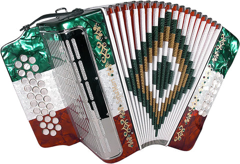 SofiaMari SM3112 Red/White/Green FBE 31 Button Accordion