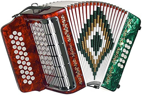 SofiaMari SM3112 Red & Green FBE 31 Button Accordion