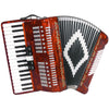 SofiaMari 34 Key 72 Bass 5 Switches Piano Accordion Red