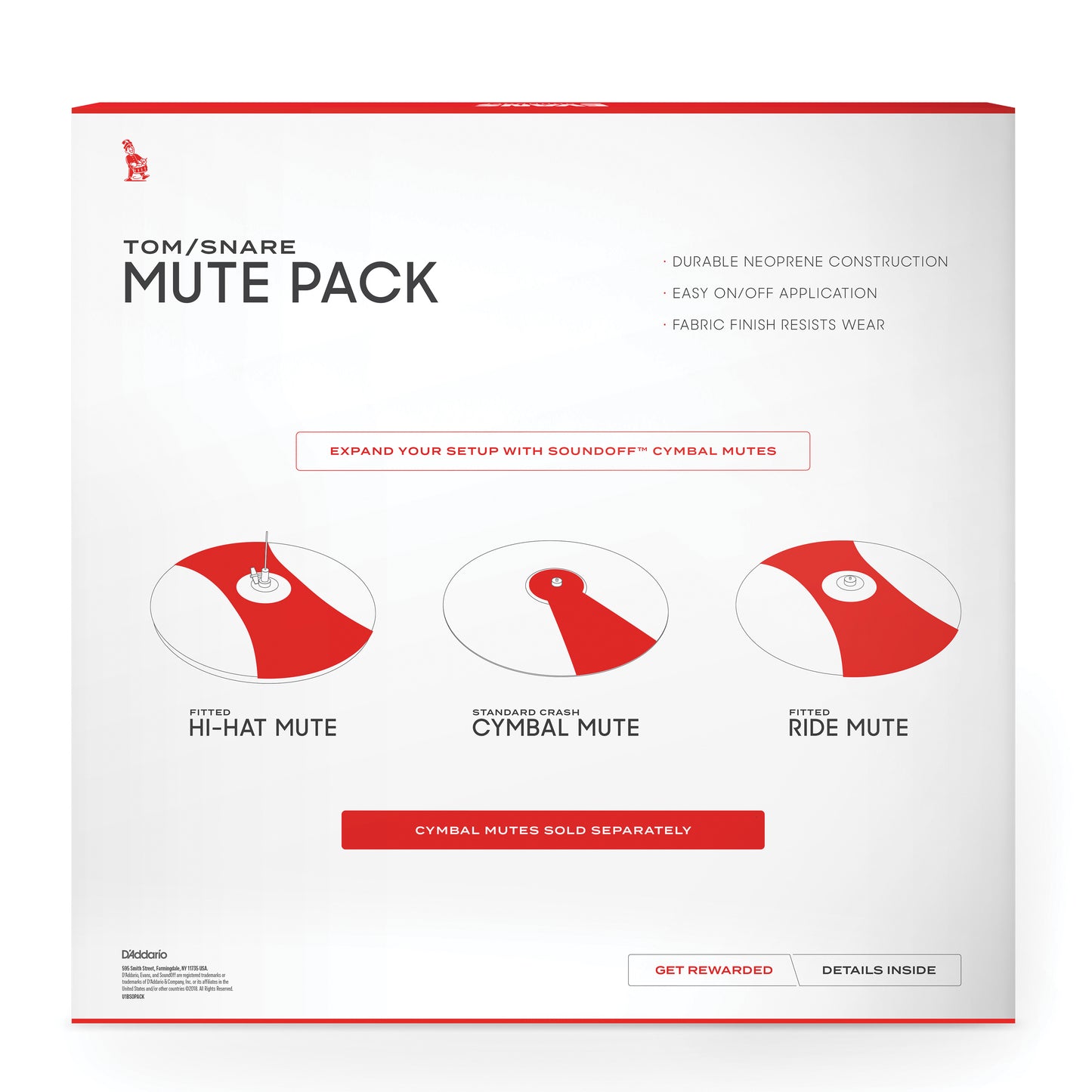 SoundOff by Evans Drum Mute Pack, Fusion (10,12,14,14)