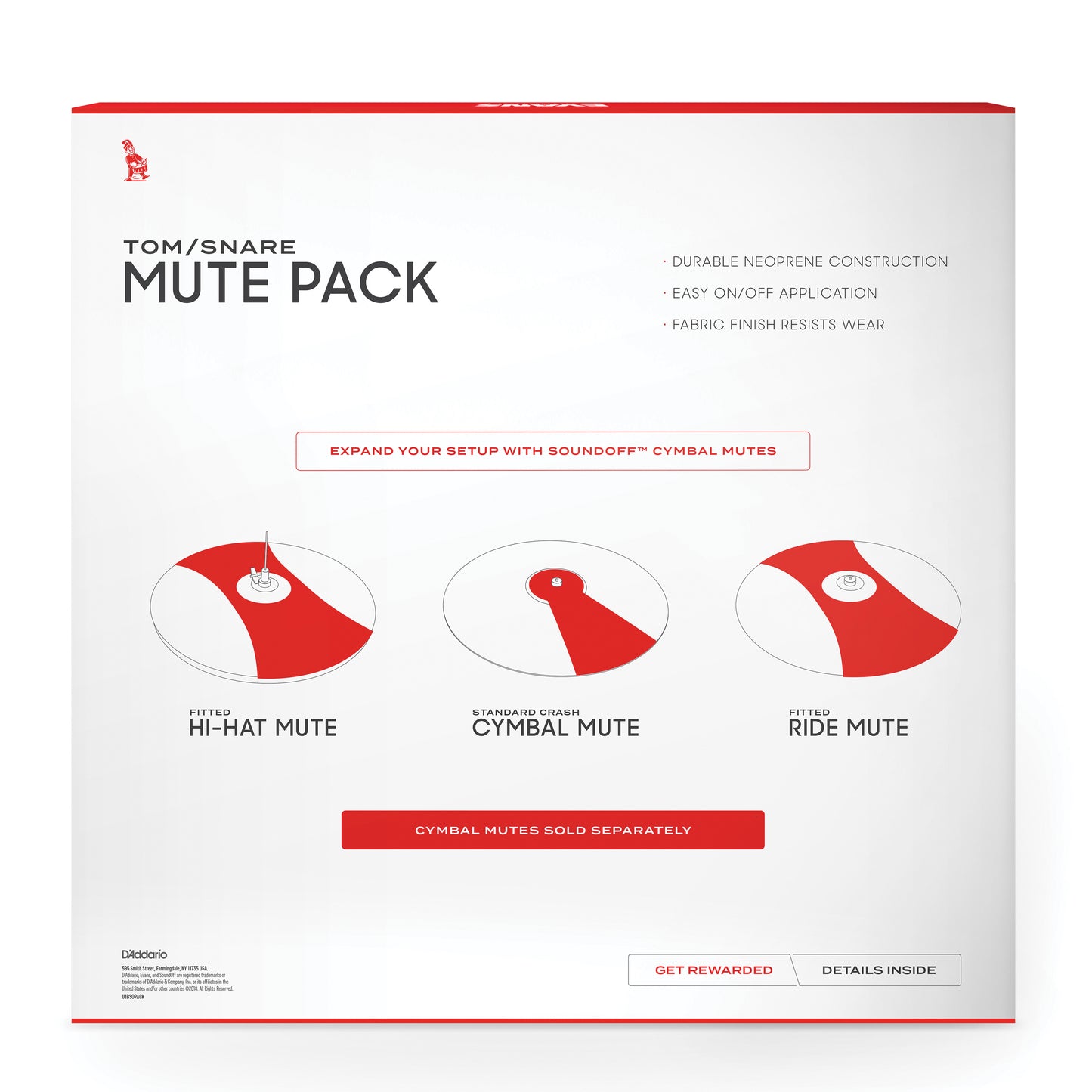 SoundOff by Evans Drum Mute Pack, Rock (10,12,14,16)