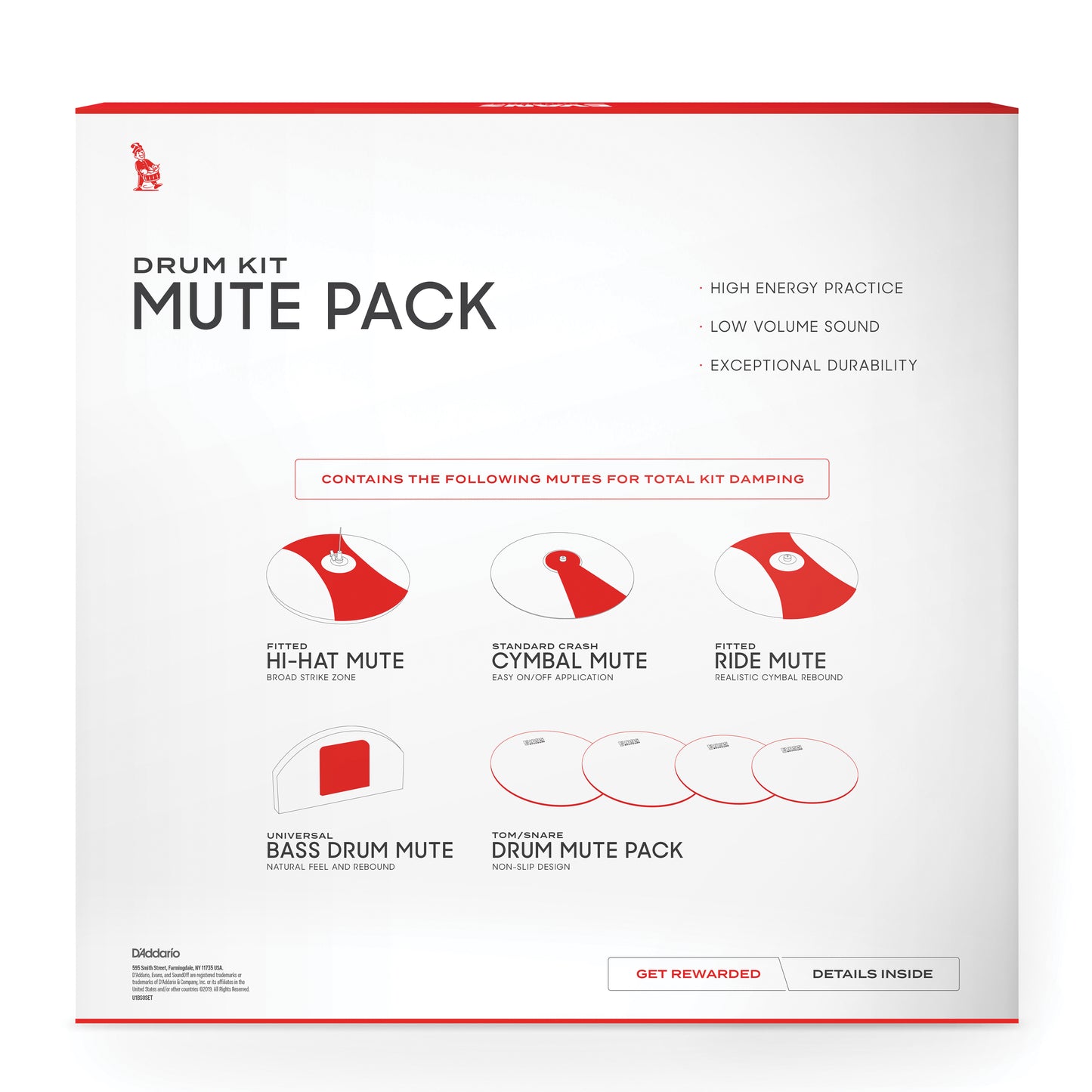 SoundOff by Evans Full Box Set Drum Mute Pack, Standard