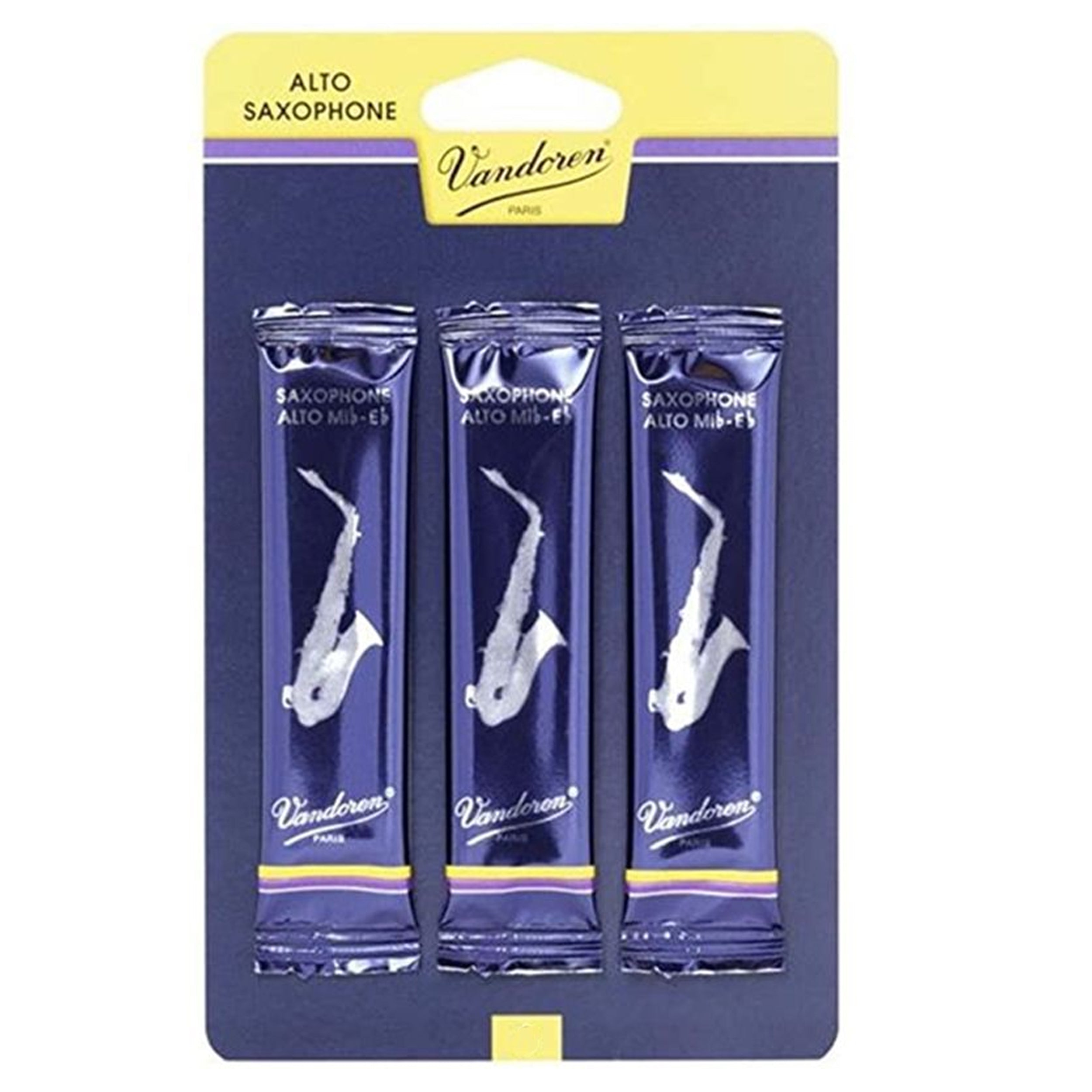 Vandoren Alto Sax Traditional Reeds Strength 2.5, 3 Pack