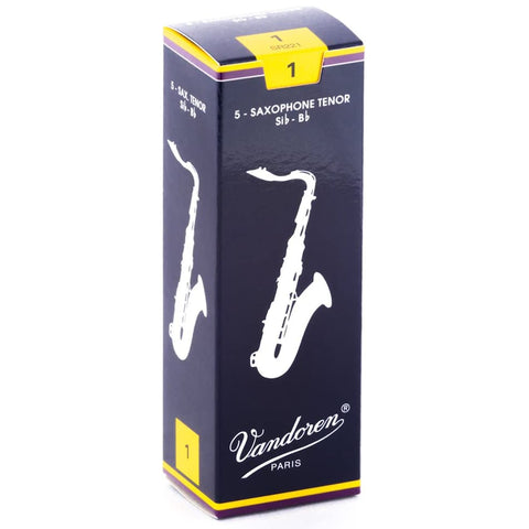 Vandoren Tenor Sax Traditional Reeds Strength 1, Box of 5