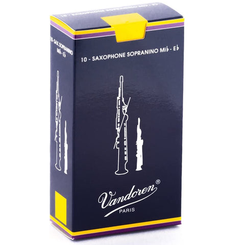 Vandoren Sopranino Sax Traditional Reeds Strength 4, Box of 10