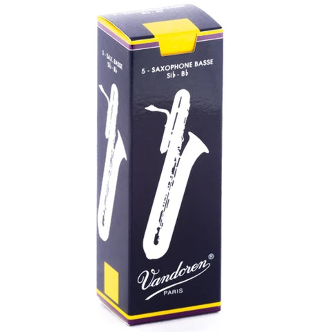 Vandoren Bass Sax Traditional Reeds Strength 2, Box of 5