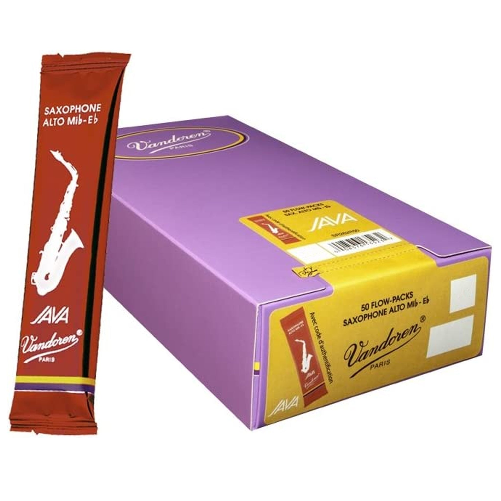Vandoren Alto Sax Java Red Reeds Strength 1.5, Box of 50