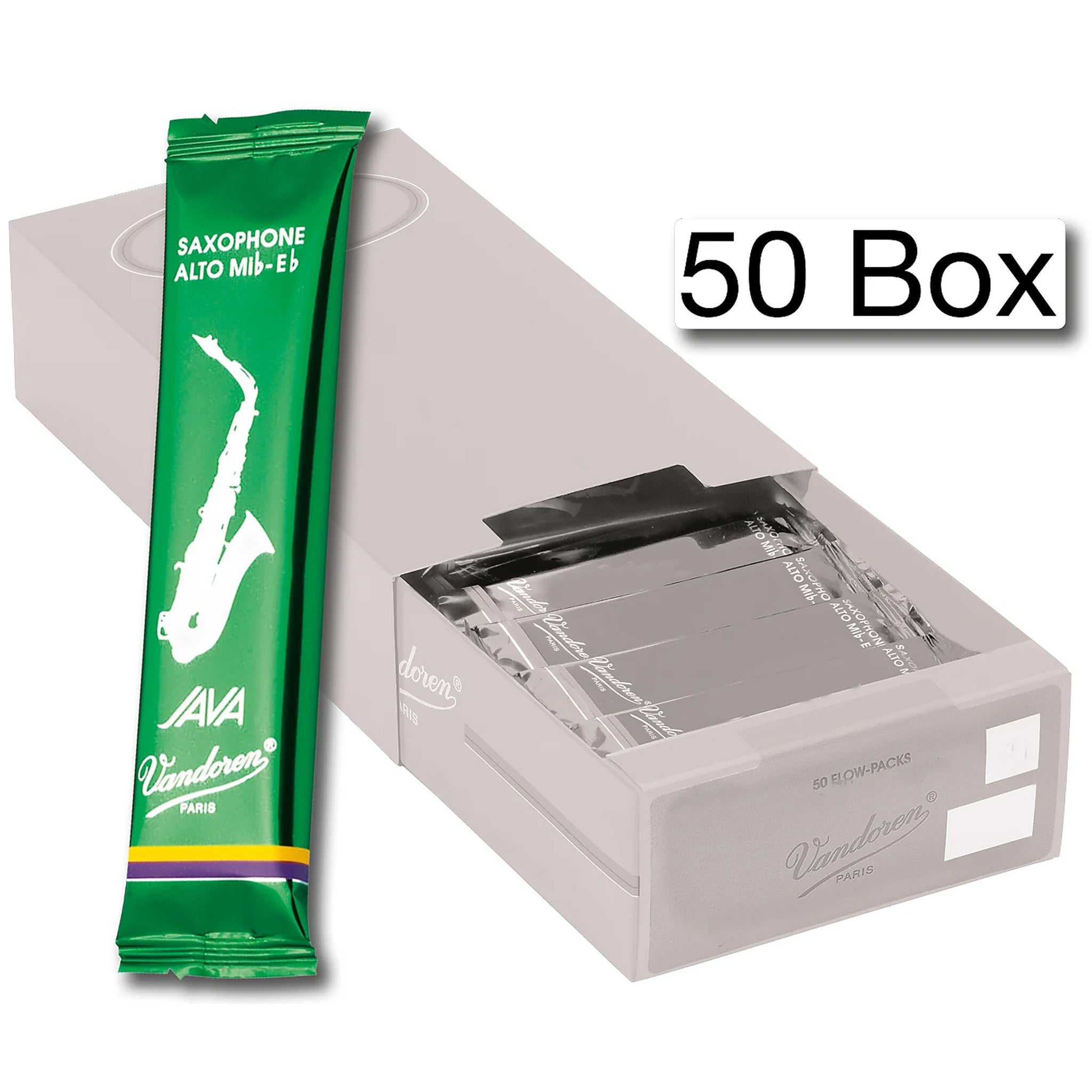 Vandoren Alto Sax Java Reeds Strength 2, Box of 50