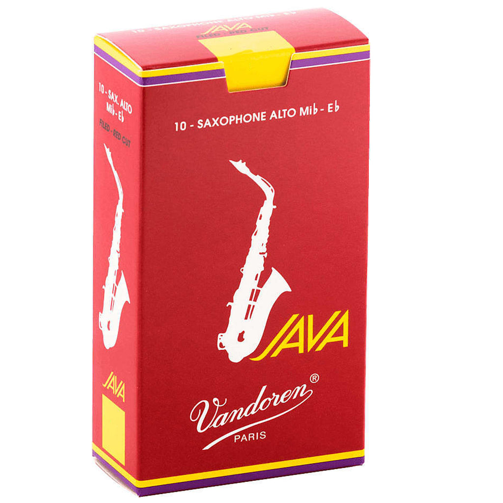 Vandoren Alto Sax Java Red Reeds Strength 2.5, Box of 10