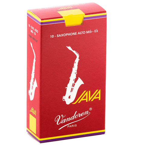 Vandoren Alto Sax Java Red Reeds Strength 4, Box of 10