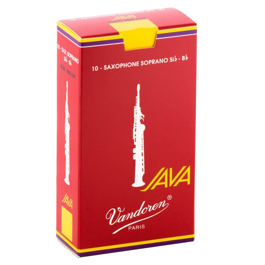 Vandoren Soprano Sax Java Red Reeds Strength 3.5, Box of 10