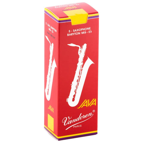 Vandoren Bari Sax Java Red Reeds Strength 2.5, Box of 5