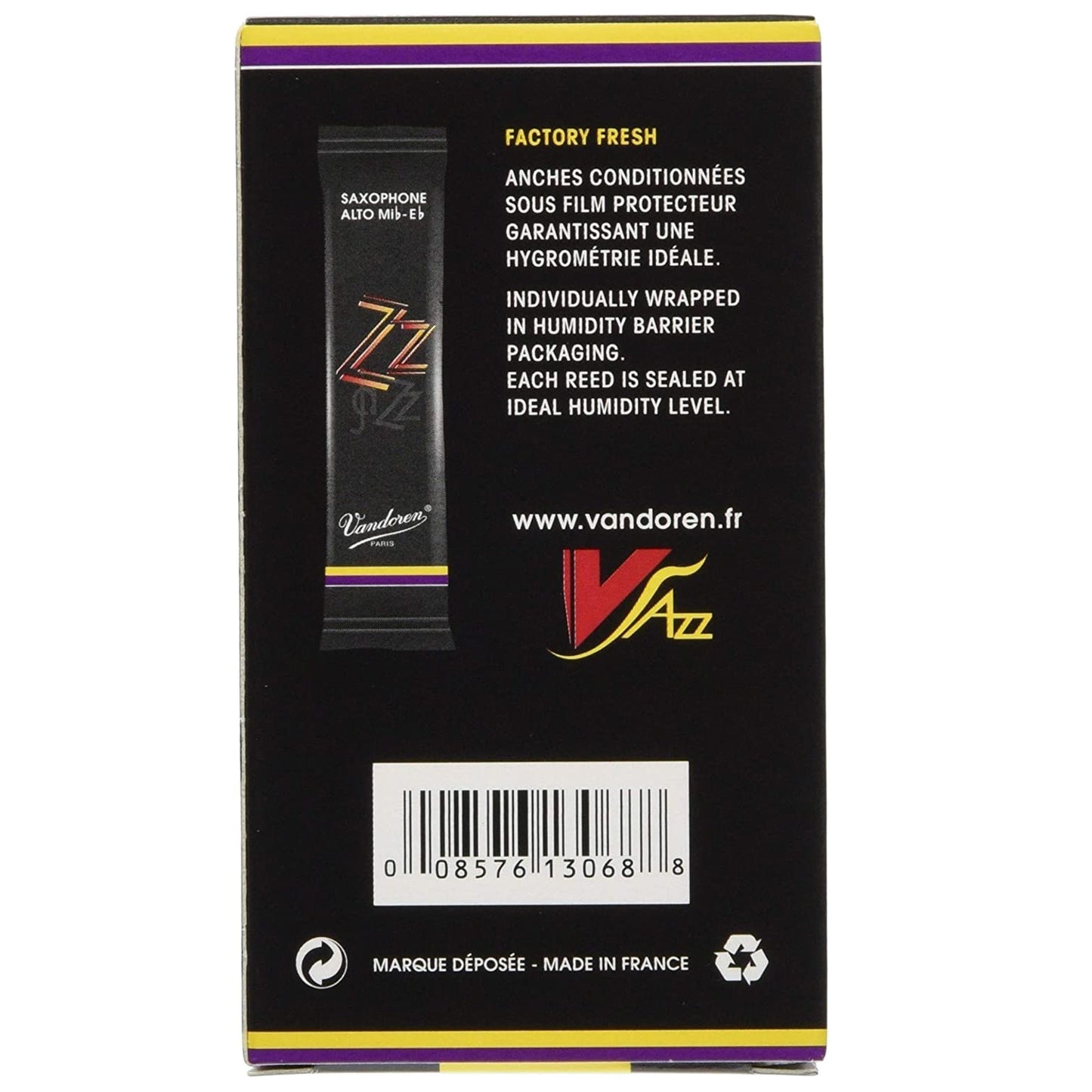 Vandoren Alto Sax ZZ Reeds Strength 3, Box of 10