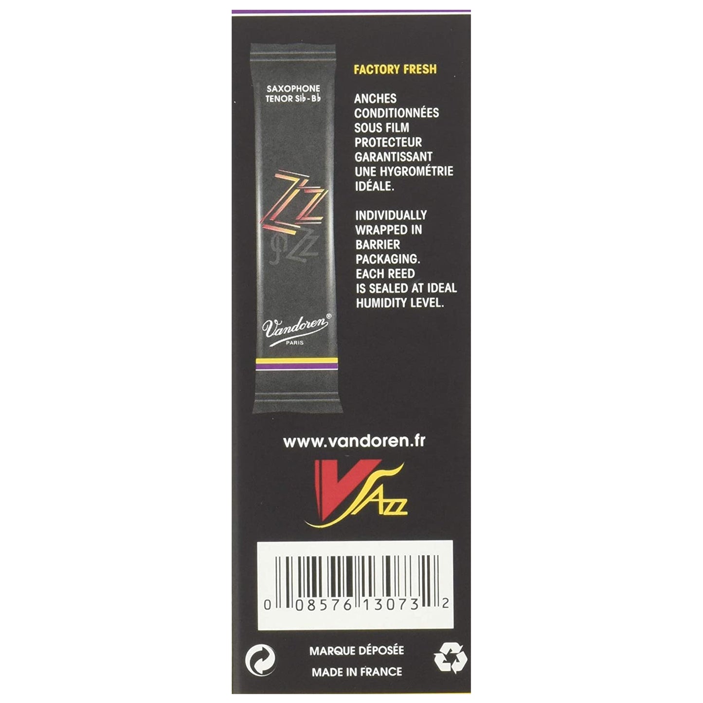 Vandoren Tenor Sax ZZ Reeds Strength 3, Box of 5