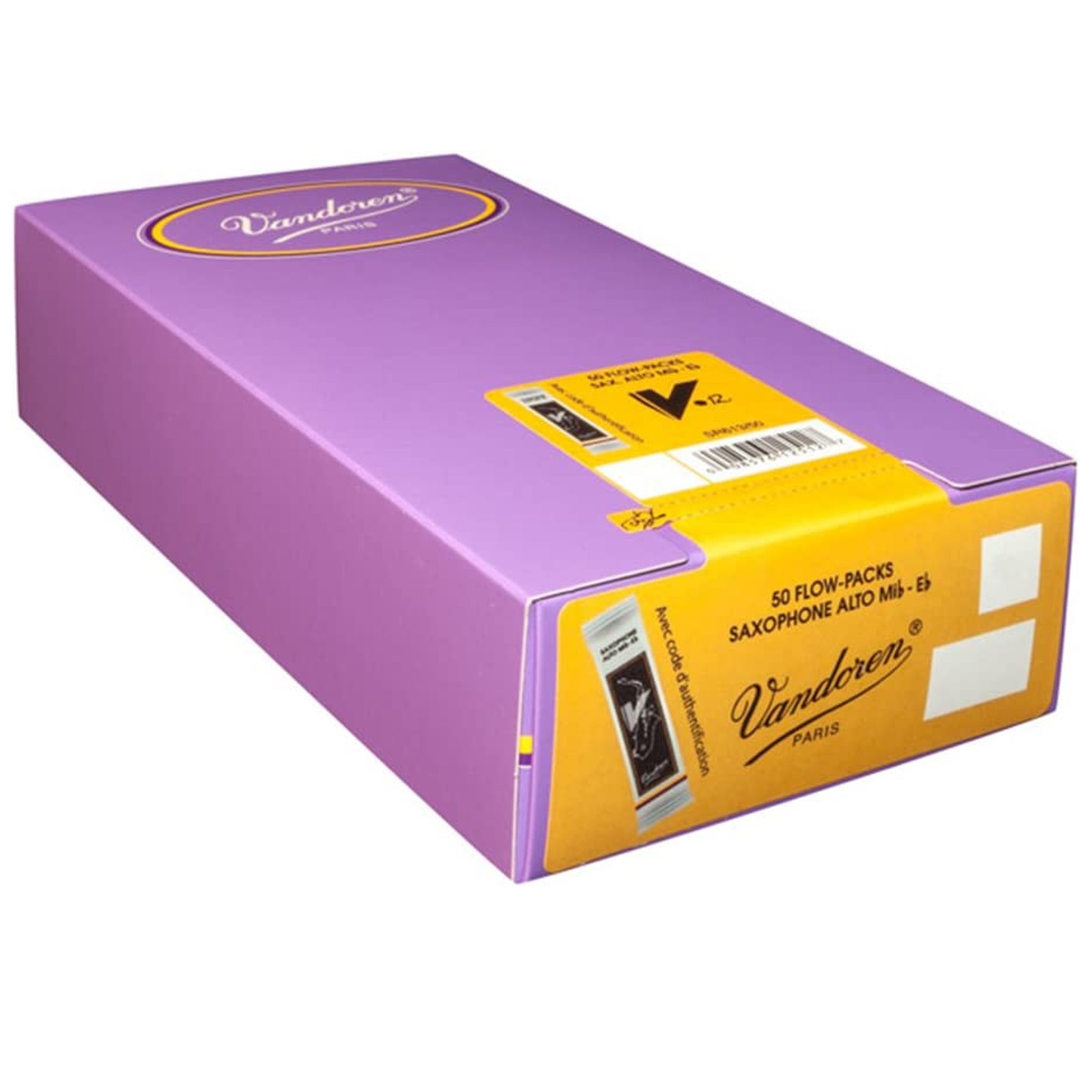 Vandoren Alto Sax V.12 Reeds Strength 3.5, Box of 50