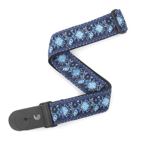 D'Addario2" Woven Guitar Strap, Monterey 2 - Blue