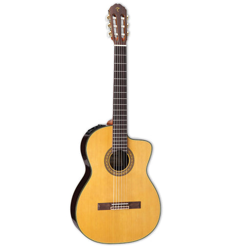 Takamine TC132SC Classical Cutaway Acoustic Elecrtric Guitar With Case, Natural