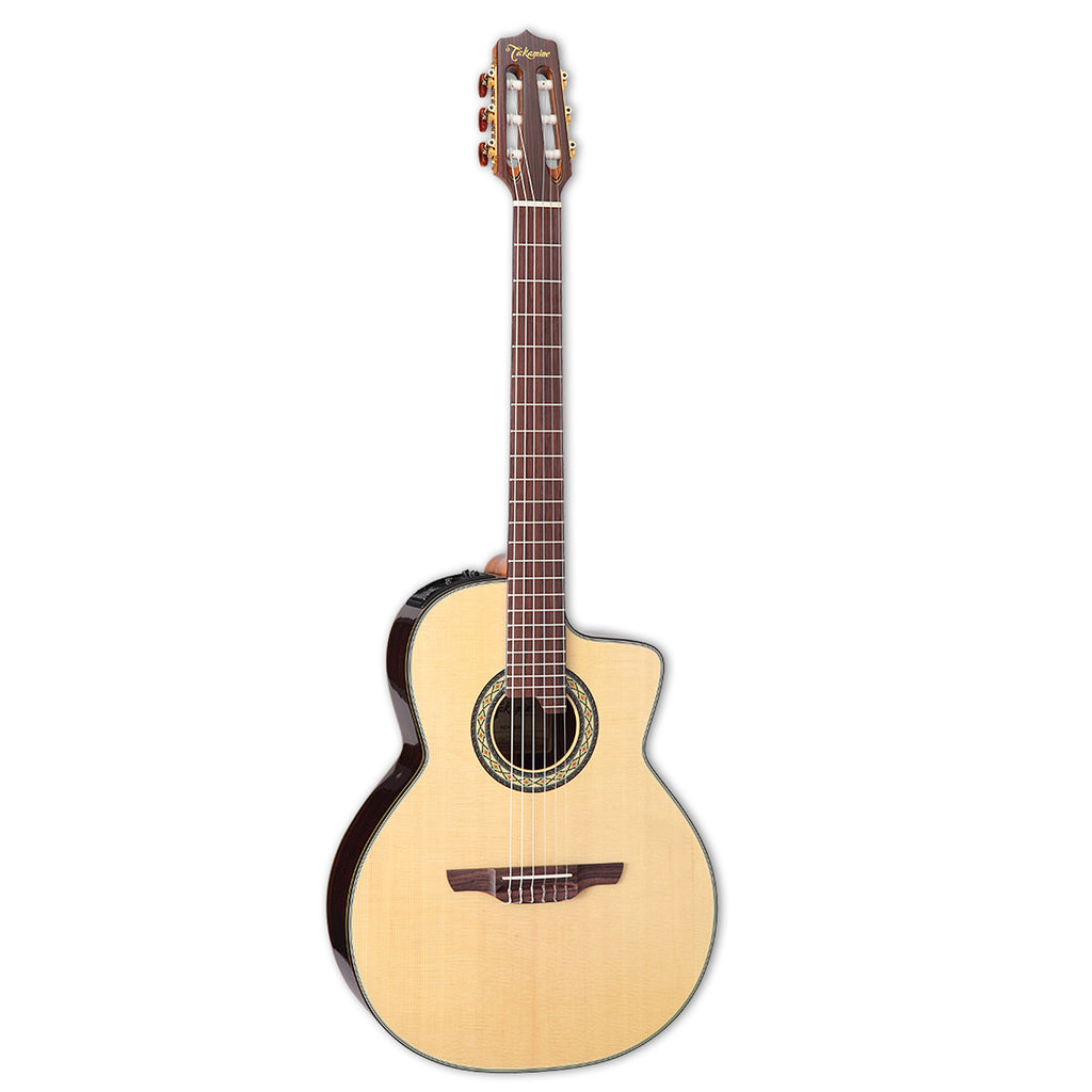 Takamine TC135SC Classical Cutaway Acoustic Electric Guitar With Case, Natural