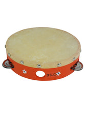 D'Luca Kids 7 Inch Orange Tambourine with Head