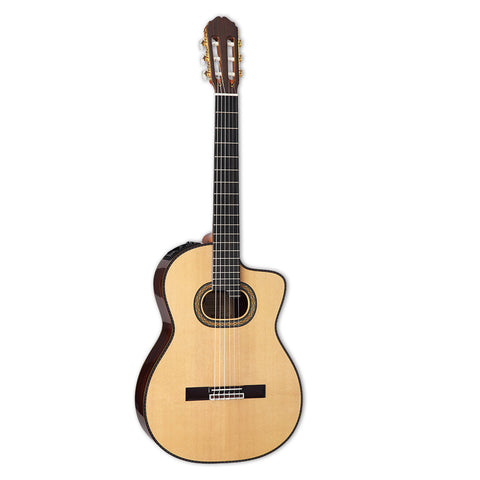 Takamine TH90 Hirade Classical Acoustic Electric Guitar With Case, Gloss Natural