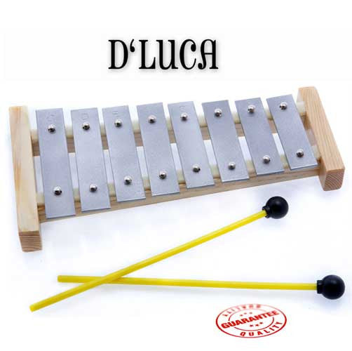 D'Luca 8 Notes Children Xylophone Glockenspiels with Music Cards