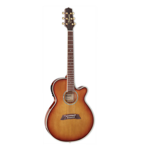 Takamine TSP138C TB Thinline Acoustic Electric Guitar With Case, Gloss Tea Burst