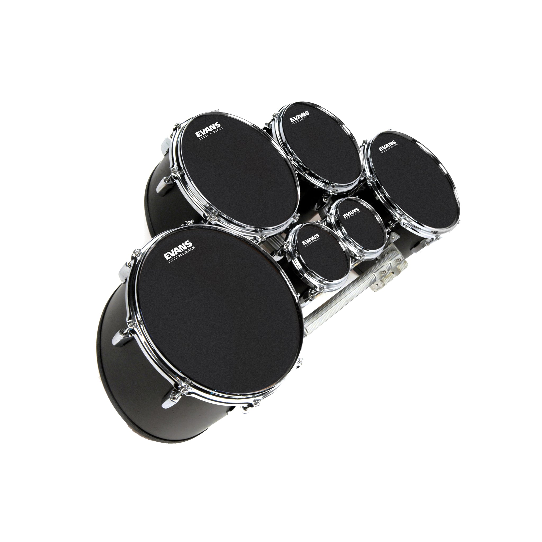 Evans MX Black Marching Tenor Drum Head, 12 Inch