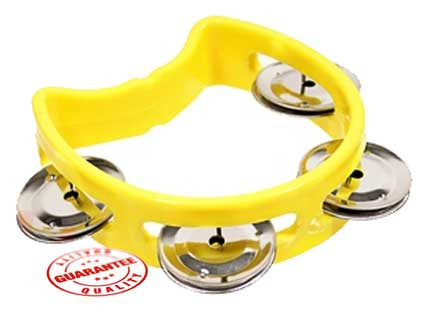 D'Luca 4 Inches Child's Tambourine Yellow