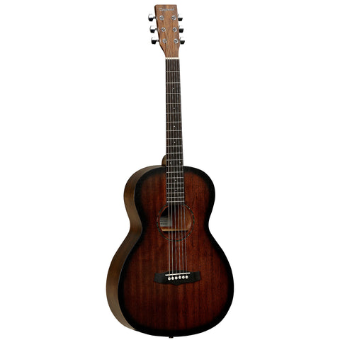 Tanglewood Crossroads Parlor Mahogany Acoustic Guitar Whiskey Barrel Burst