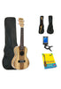 Fever Concert Ukulele 23 inch with Bag, Tuner and Beginner's Guide, Zebra