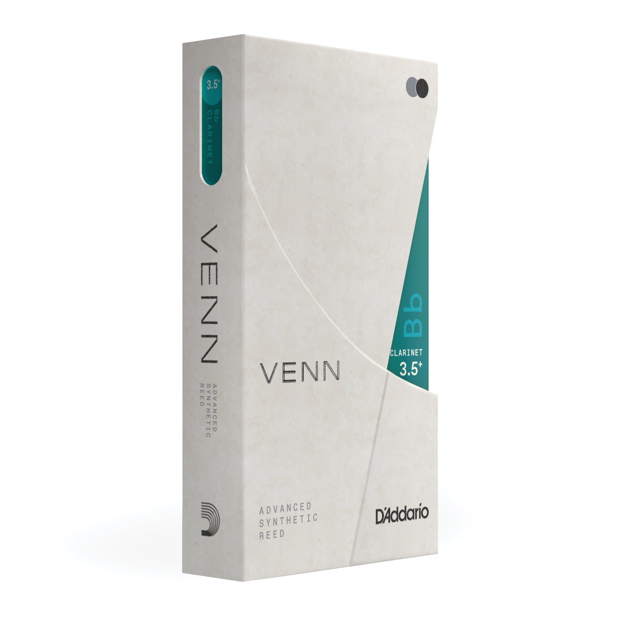 D'Addario VENN Bb Clarinet Reed, G2, Strength 3.5+, 1-Pack