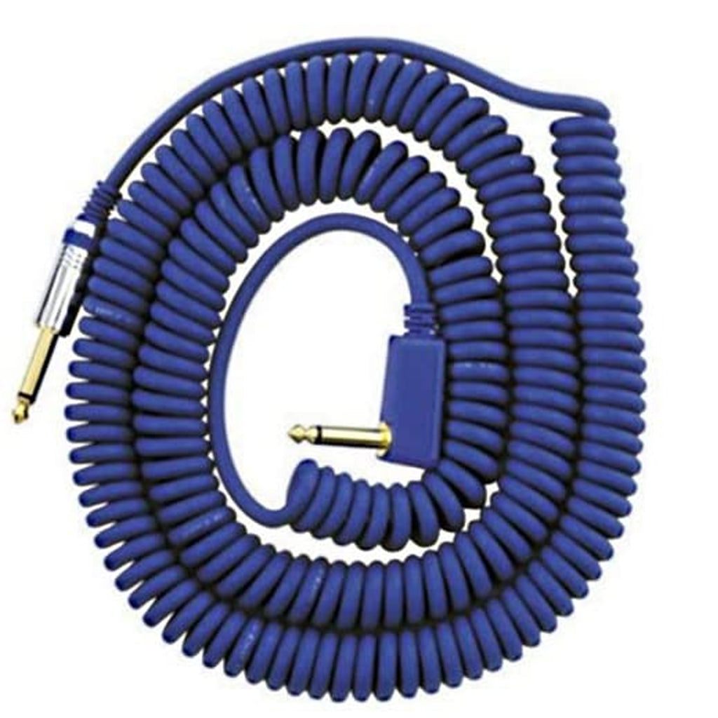 Vox VCC090BL Blue High Quality Coiled Cable 29.5 ft with Mesh bag