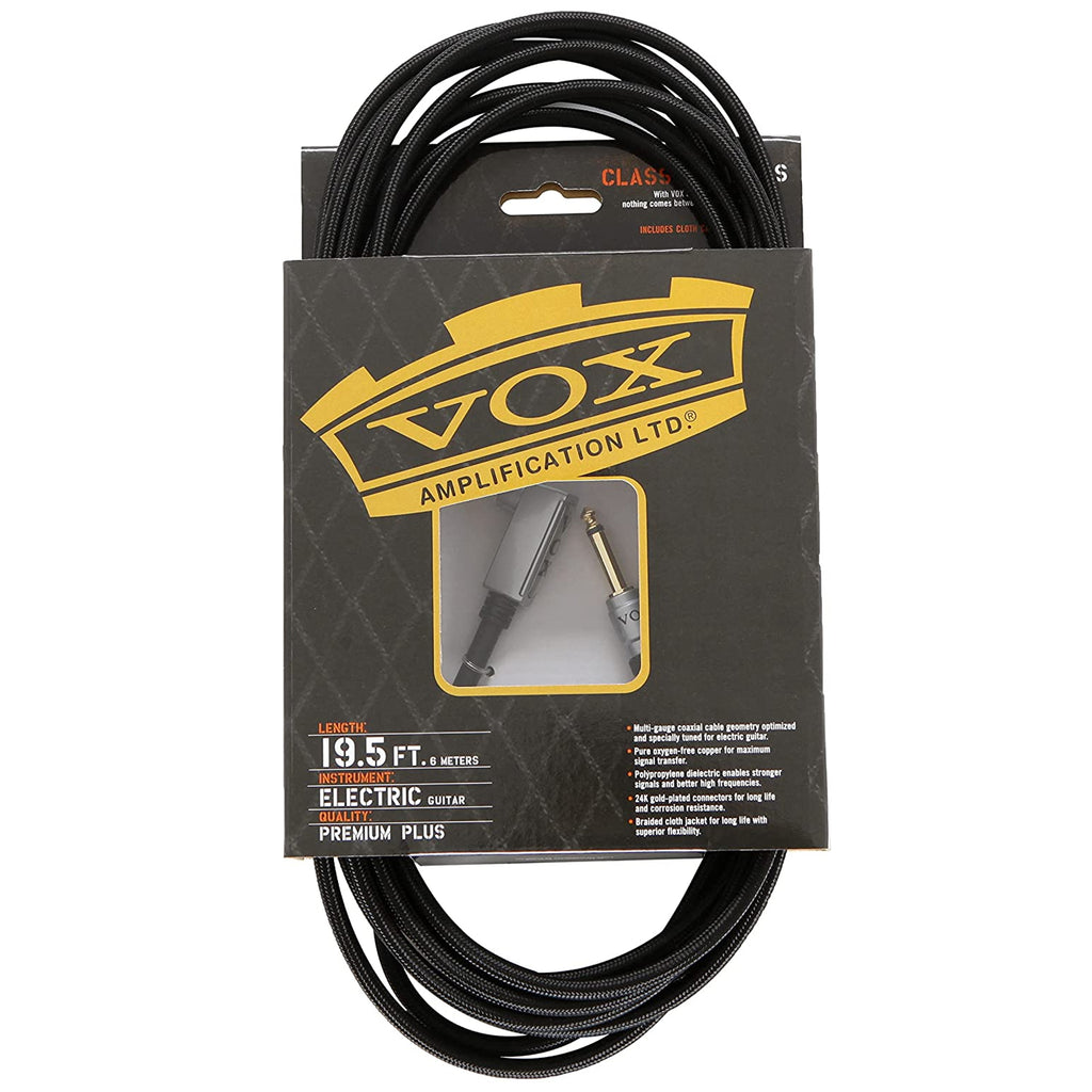 Vox VGC19 Class A Professional Guitar Cable, 19 ft