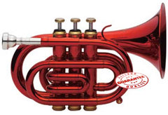 Fever Red Pocket Trumpet With Case