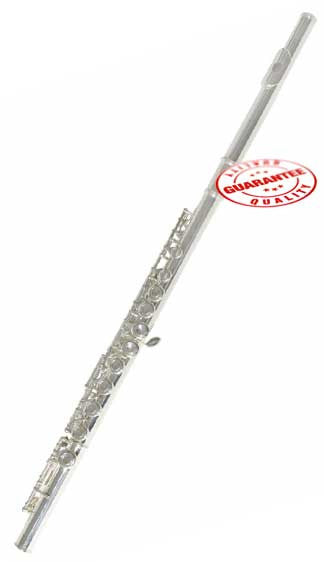 Hawk Silver Plated Closed Holed Student Flute with Case