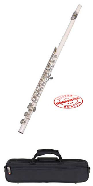 Hawk Color Closed Hole C Flute White with Case