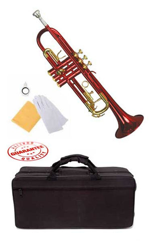 Hawk Lacquer Color Bb Trumpet Red with Case and Mouthpiece