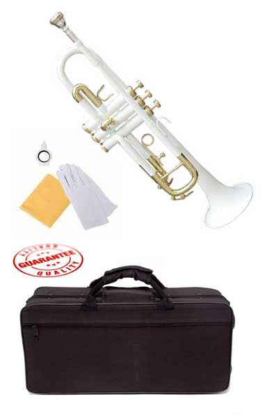 Hawk Lacquer Color Bb Trumpet White with Case and Mouthpiece ...