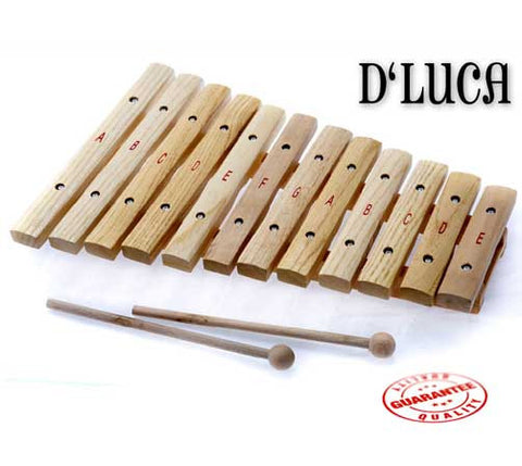 D'Luca 12 Notes Wood Xylophone with Music Cards