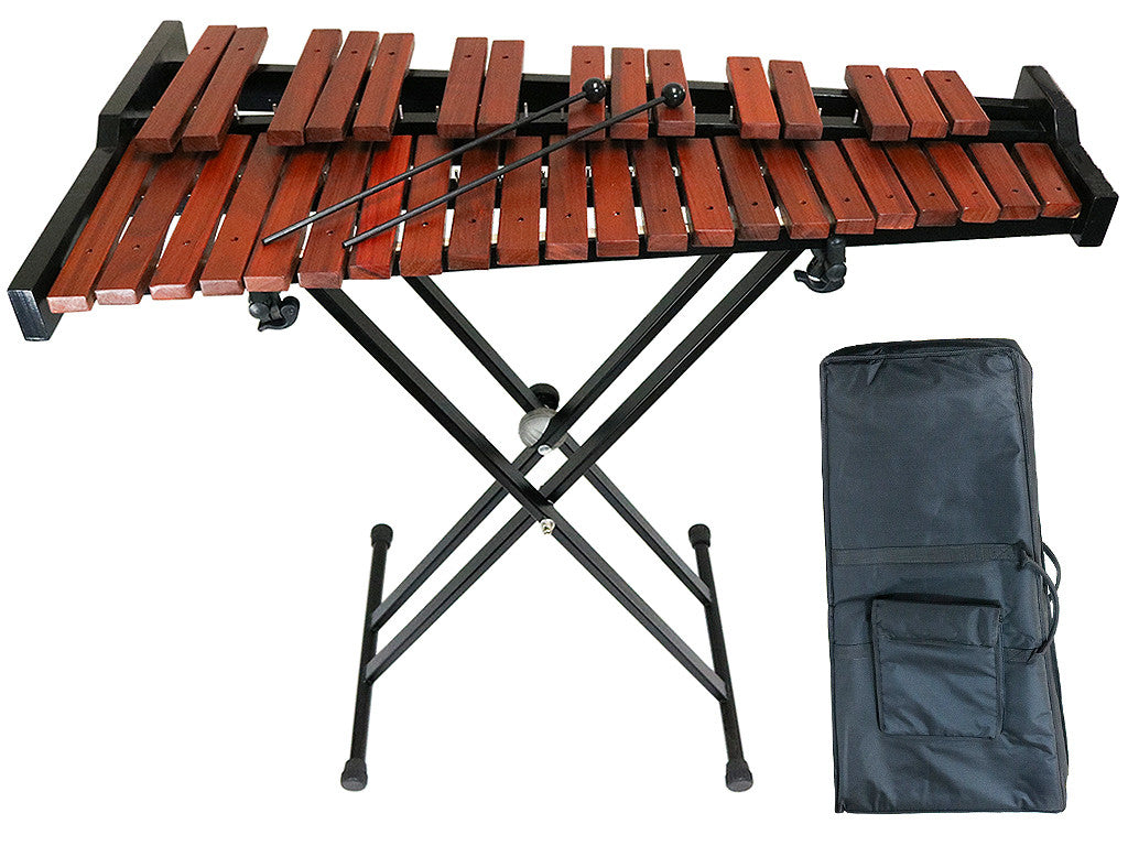D'Luca 37 Notes Chromatic Wood Xylophone with Stand and Bag